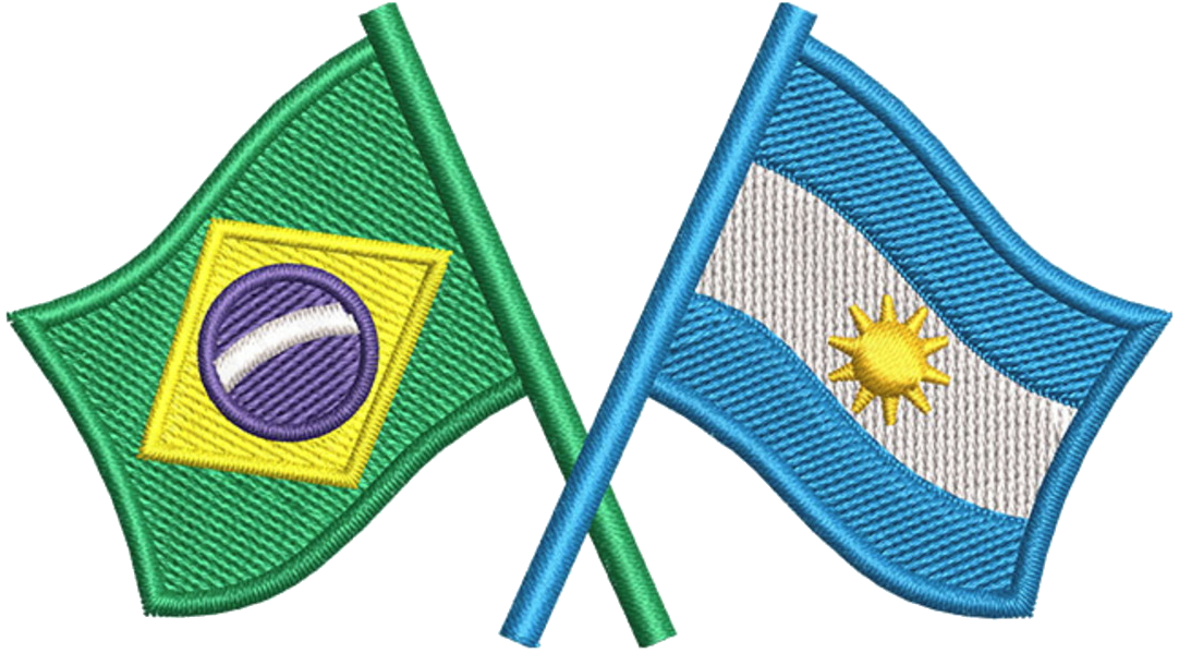 Bandeira do Brasil e Argentina